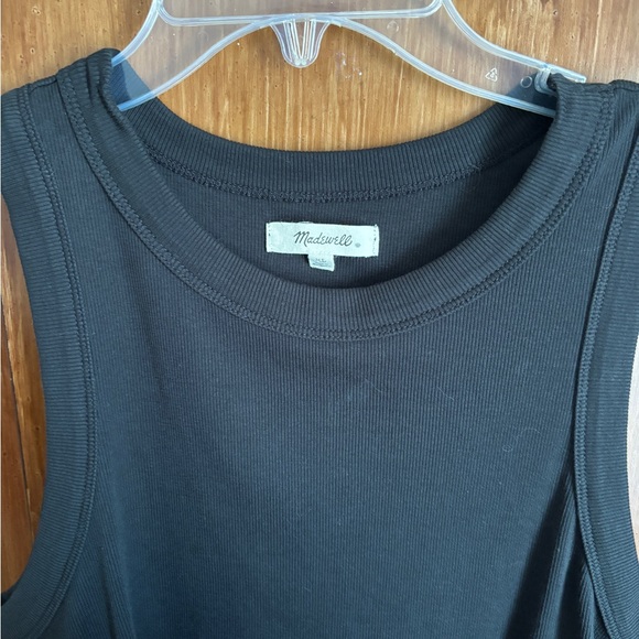 Madewell Supima® Rib Crop Tank | Ribbed, Cropped Tank Top in Black | Women’s XL - Picture 7 of 16